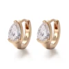 Boucle d'oreille en or jaune 10 carats avec diamant de laboratoire