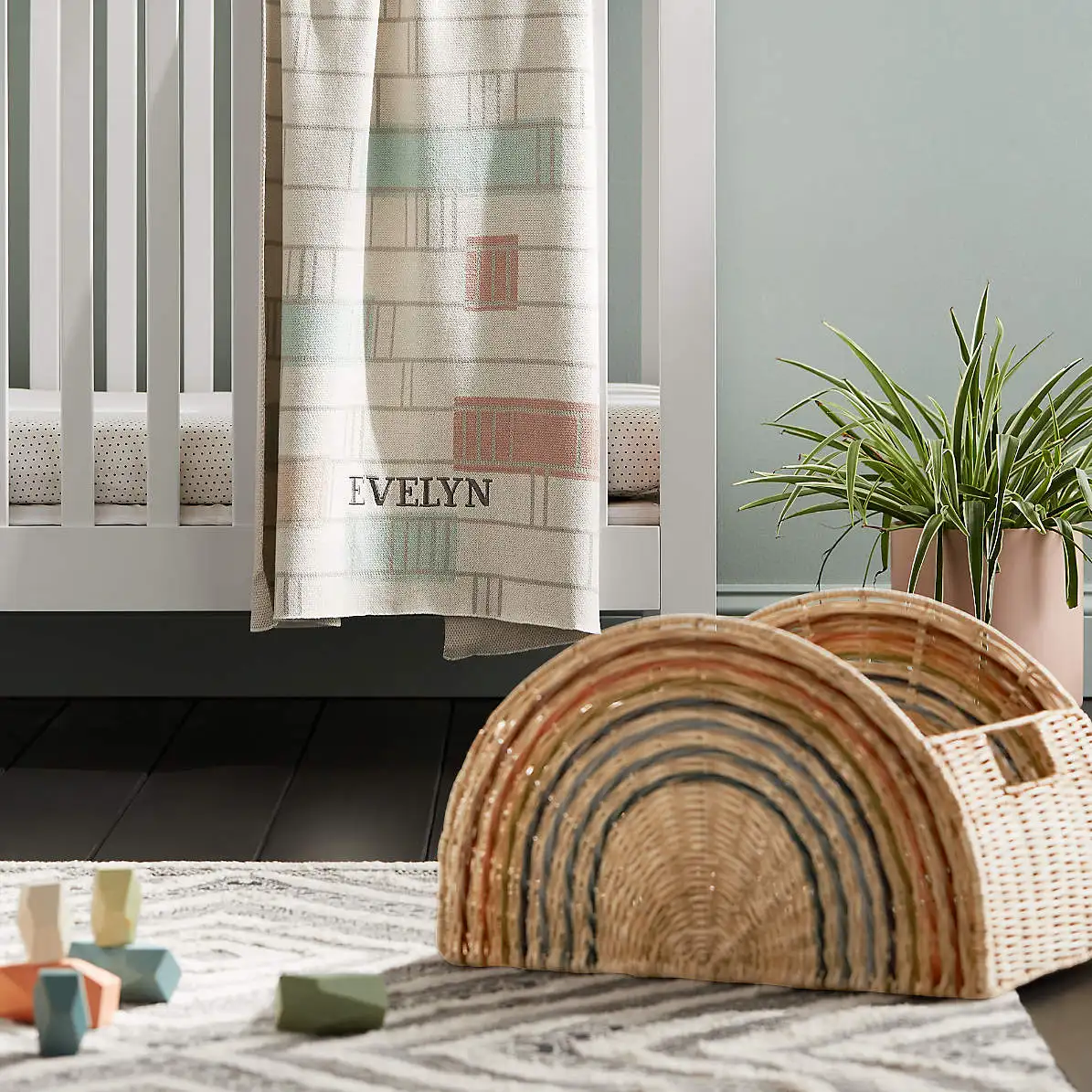 Clastyle Ceste Biancheria Bambini Arcobaleno Cestino Giocattoli Vestiti Impermeabile per Ragazza Cestino Portaoggetti per Bagno Cameretta Bucato, Cuore, 40x30x30 cm
