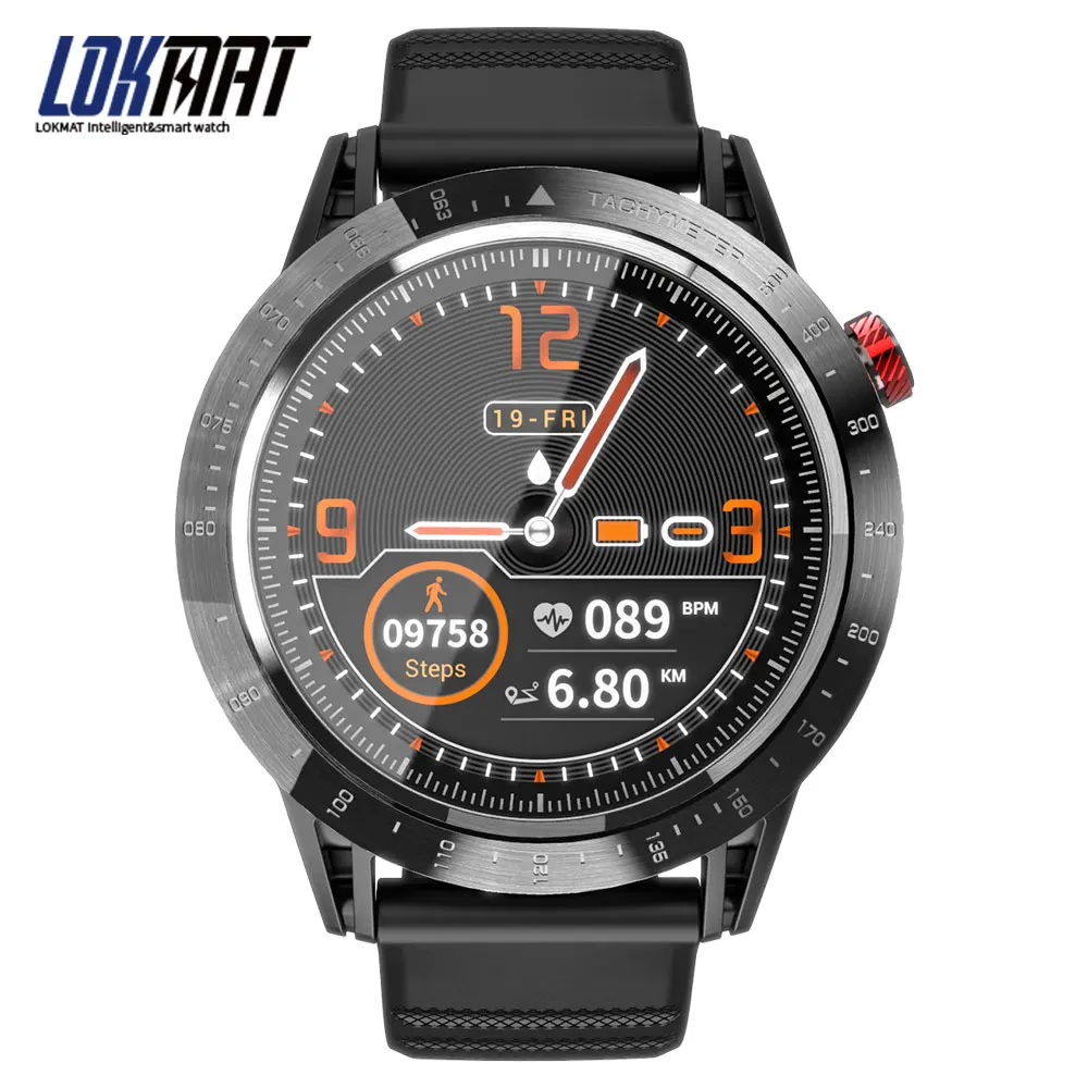 LOKMAT COMET Fashion Black Unisex Smart Watch Futuristic Touch Screen  Multiple Sport Mode Health Monitor Fitness Watches