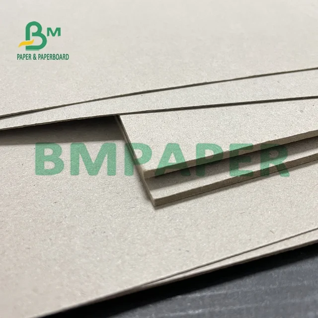 1.0mm 2.0mm Custom Size Recyclable Two Sides Grey Color Gray Straw Paper Board Cardboard For Booking Binding