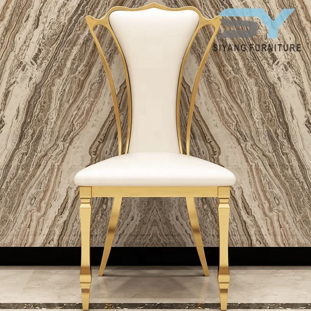 Современные качественные банкетные Свадебные обеденные стулья из нержавеющей стали для праздничных мероприятий