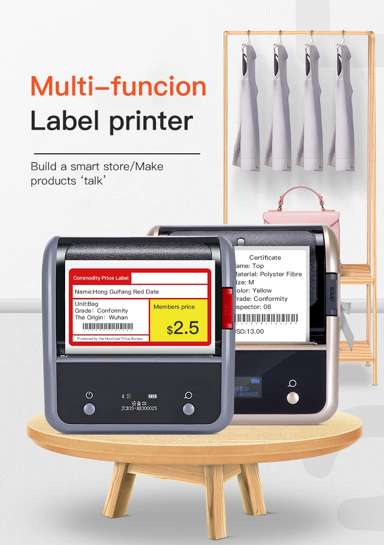 Alibaba.com: Niimbot B3S 75mm smart thermal mini label printer for food ...