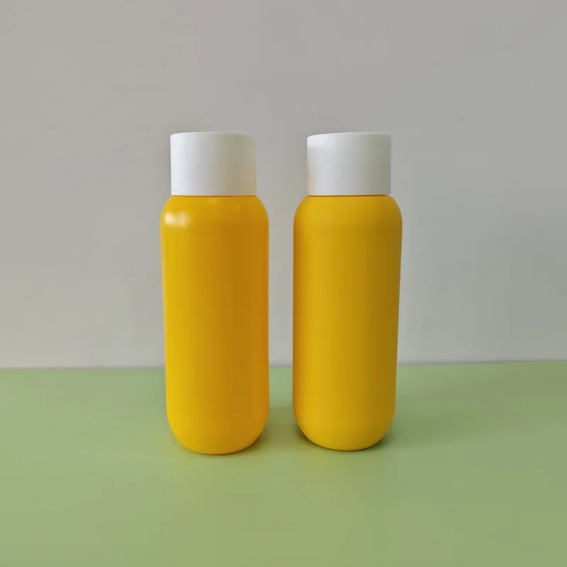 12oz HDPE Skin Care Cosmetics Packaging Plastic Squeeze Bottle With Disc Top Cap