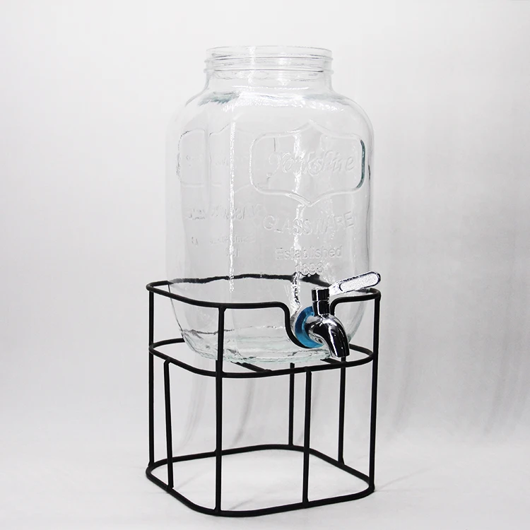 Yorkshire Glass Juice Dispenser 1.5 Liters Each, Triple Jar