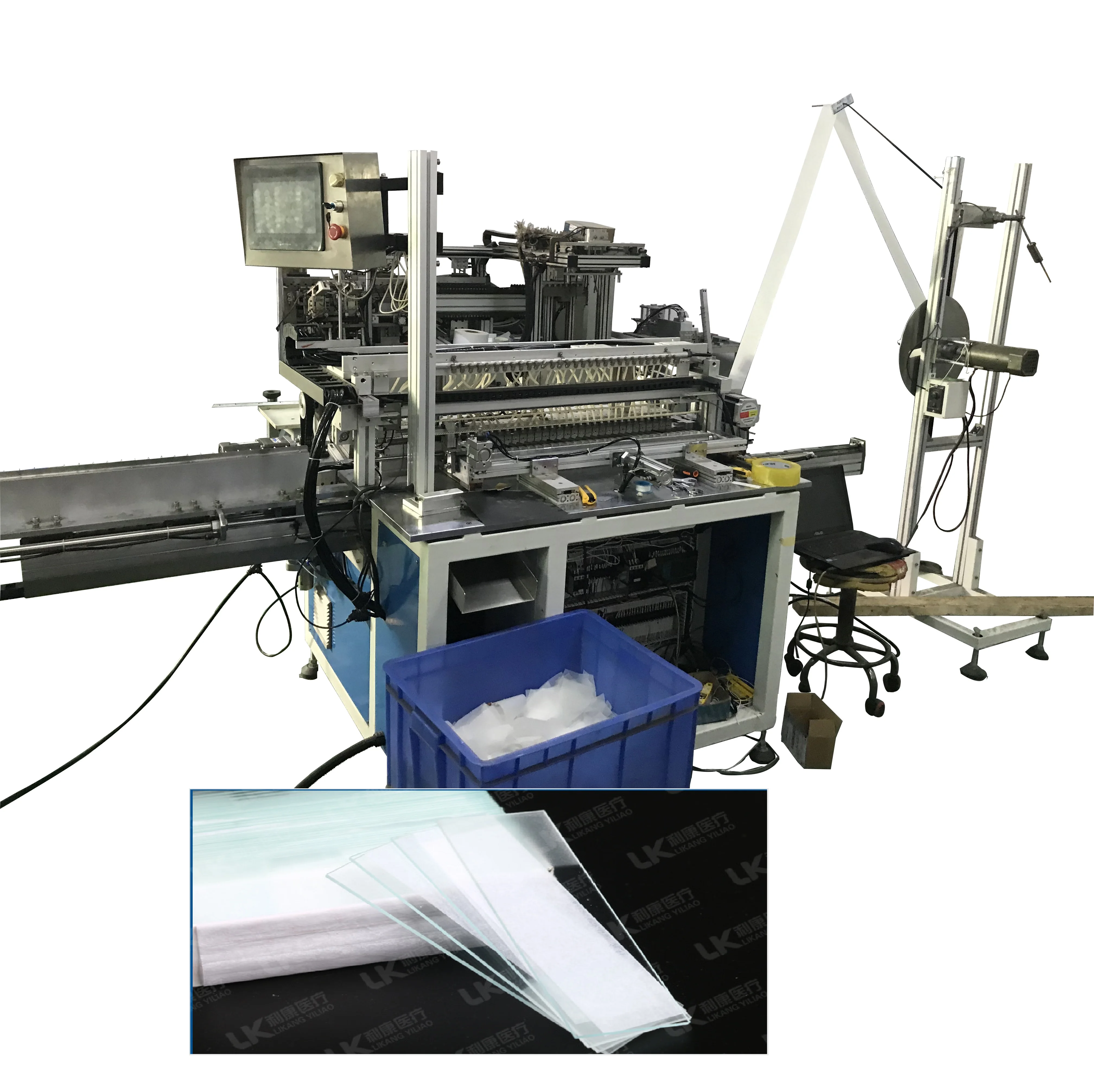 Microscope Slide Cover Glass Paper Assembly Machine