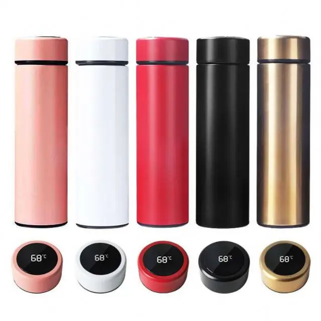 Tumbler with Temperature Display 500ml Termo Water Bottle Stainless Steel Smart Tem
