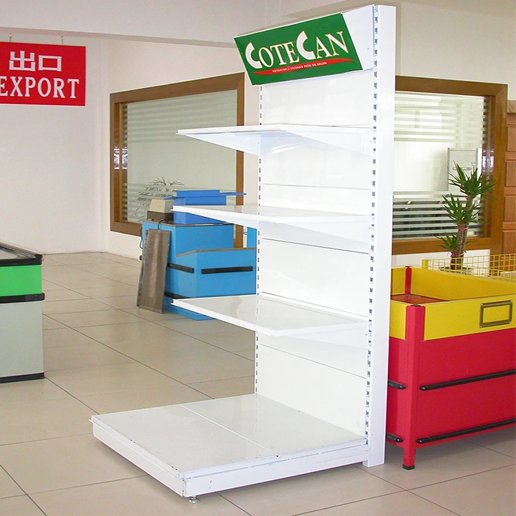 Сверхпрочная металлическая напольная стойка для магазина, гондолы, супермаркета, деревянная полка