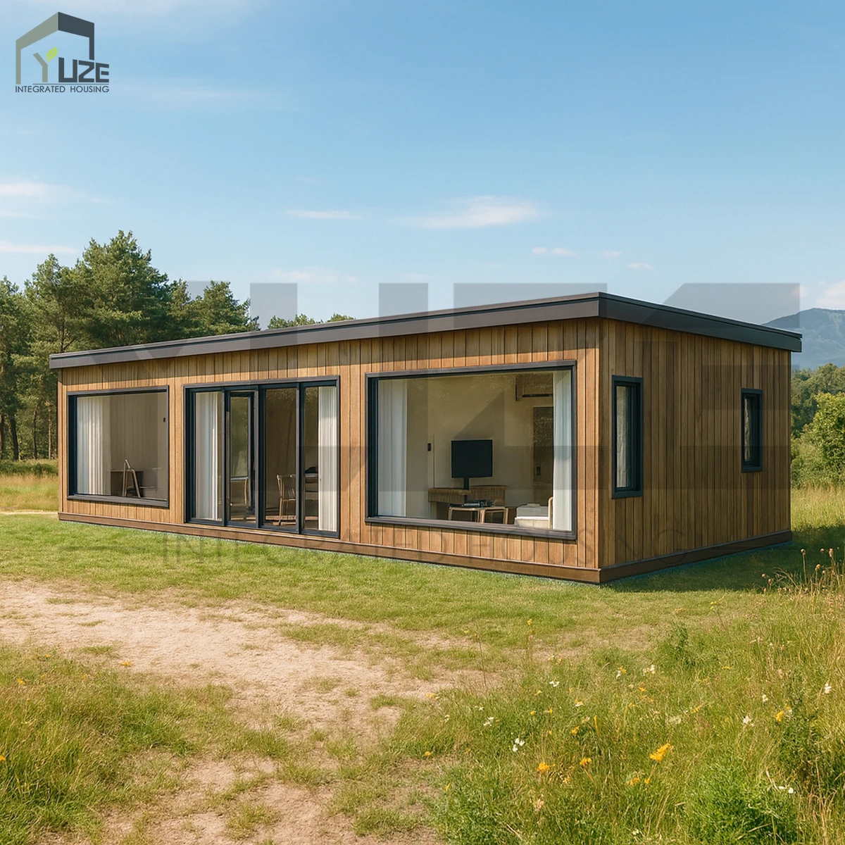 Contemporary Style Luxury Prefabricated 2-4Bedroom Light Steel Structure Living Container Villa Tiny Home House