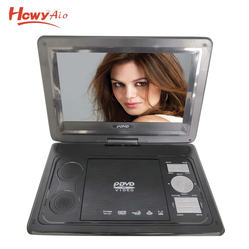 Cheap Large Screen USB 10 Inch 12 Inch 13 Inch 14 Inch 15 Inch Portable DVD Player With TV