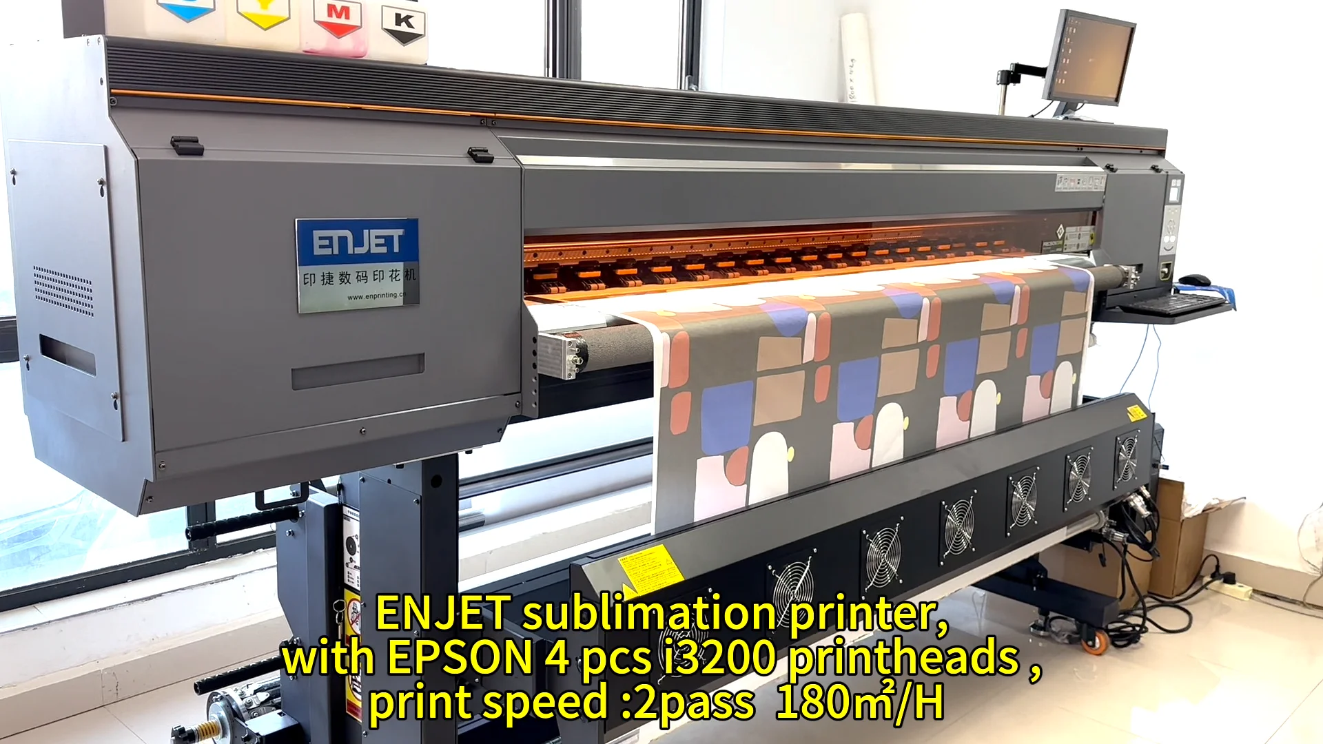 1900cm Width Four Printheads Large Format Digital Textile Printer ...