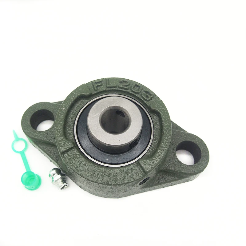 NTN UCFLU-1 Ball Bearing Unit - 1-Inch Bore, 2-Bolt Flange Mount, Cast Iron Housing