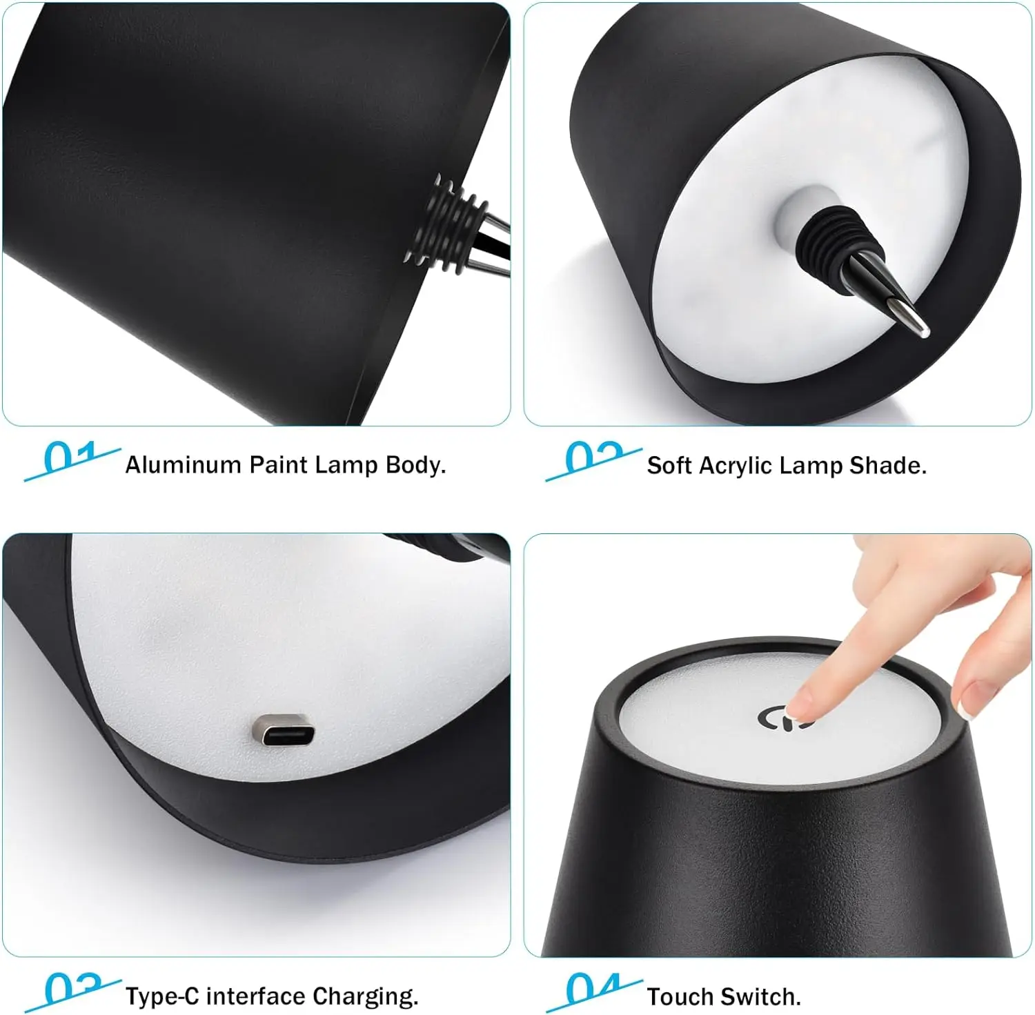 Decor Outdoor Touch Control Led Table Lamp Usb Charge Hotel Dining Wine Bottle Cordless Table Party Lighting Table Lamp