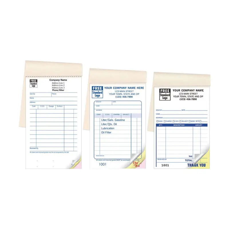 Triplicate Duplicate Carbonless  NCR Copy Paper Custom Tally Tax Receipt Proforma Invoice Form Cash Bill Register Book Printing