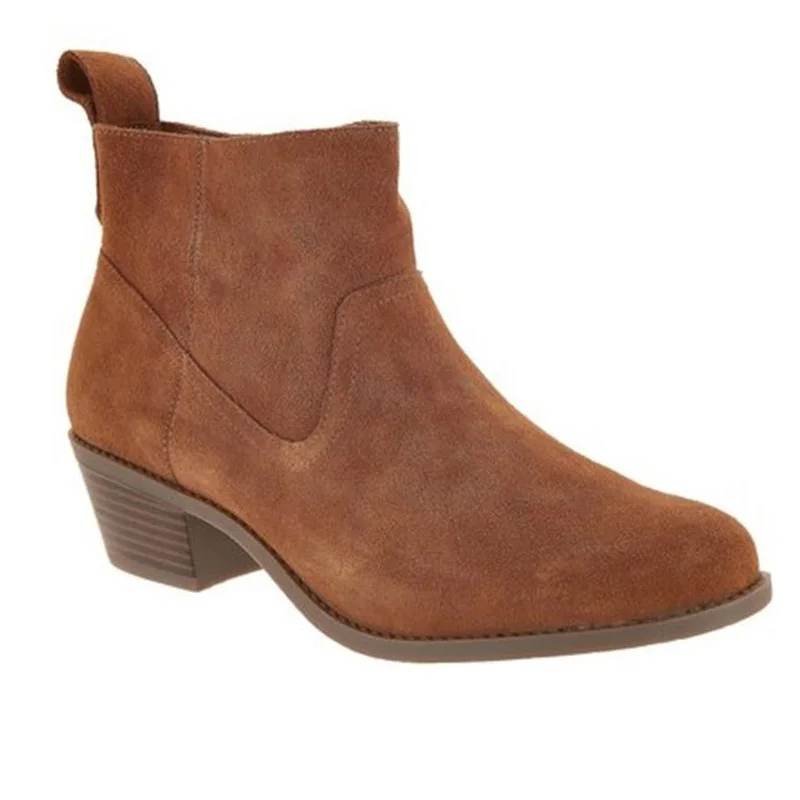 women's waterproof suede ankle boots