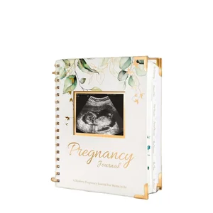 Custom Spiral Hardcover Baby Memory Journal A5 Children's Books Corner Paper Cover Box Gift Ultrasound Print Baby Pregnancy