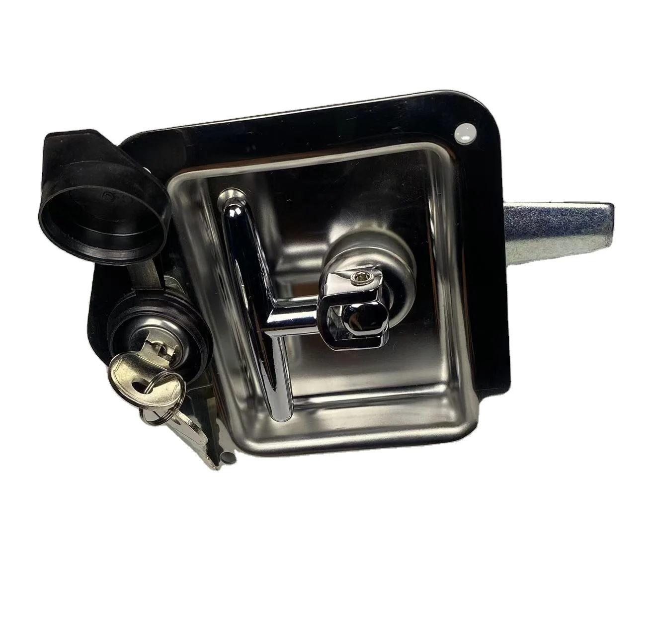 Standard Zinc T-Compression Handle Toolbox Paddle Latch Locks Stainless Steel with Galvanized Finish