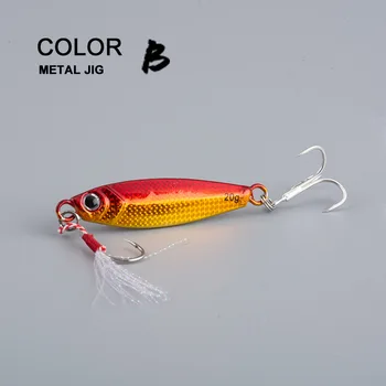 Simulation Small Fish Luminous Dragon Tooth Metal Jig Lure Long-Cast Sinking Bait Crappie Special Killer 5-Piece Hooks Fishing – Metal Jig – view 4