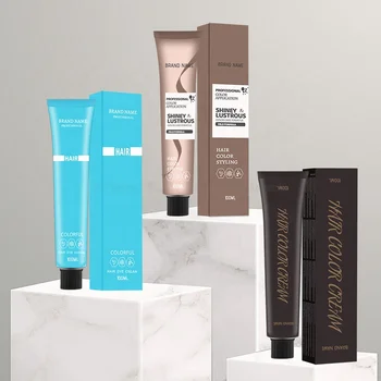 OEM Professional Salon Hair Color Cream 100ml Private Label Semi-Permanent Hair Dye Plant Extracts Ammonia Free
