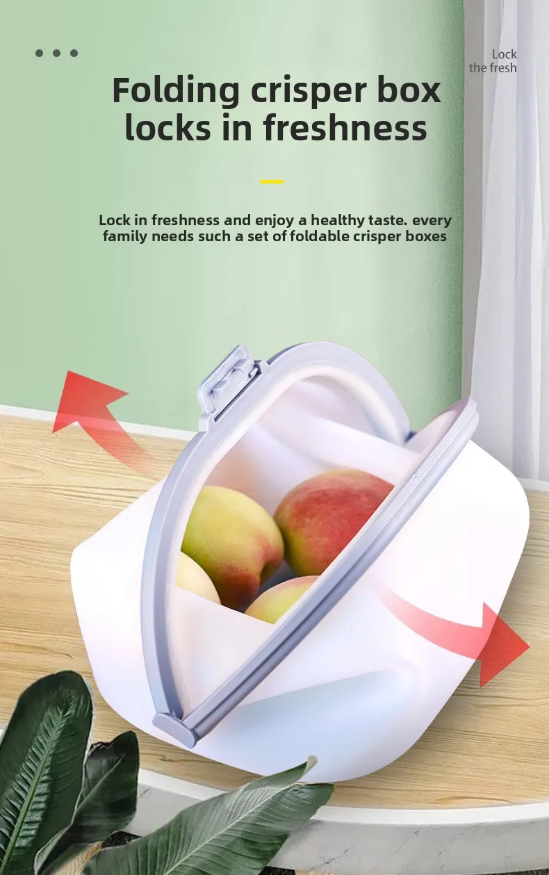 Large Capacity Outdoor Folding Silicone Food Grade Storage Bag Self-Sealing Freshkeeping Refrigerator for Frozen Snacks Foods supplier