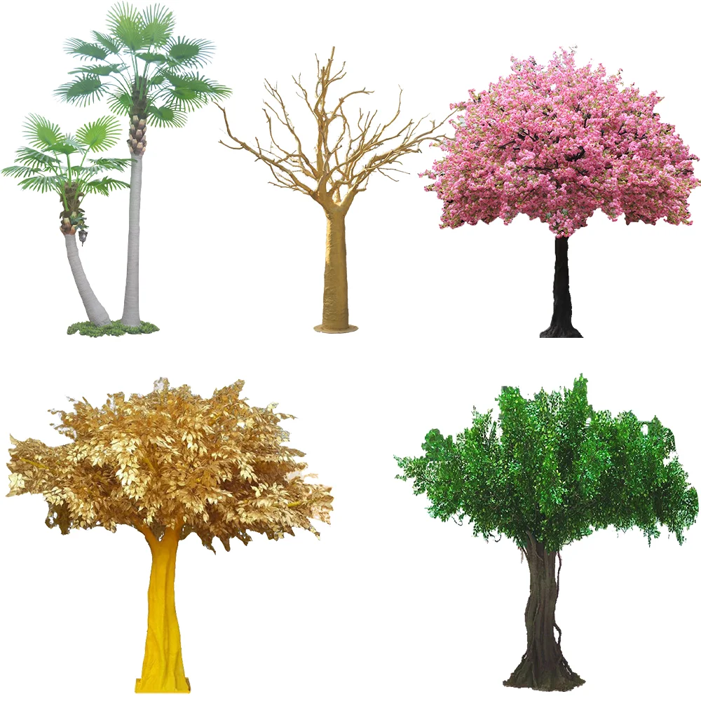 China Factory 8Ft Artificial Cherry Blossom Tree White Artificial Wedding Decor Tree Plastic Japan Sakura Artificial Flower Tree