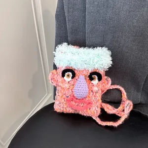 Personalized and Quirky Design Mini Bag New Cartoon Yarn Knitting Bag Cute One Shoulder Small square Bag