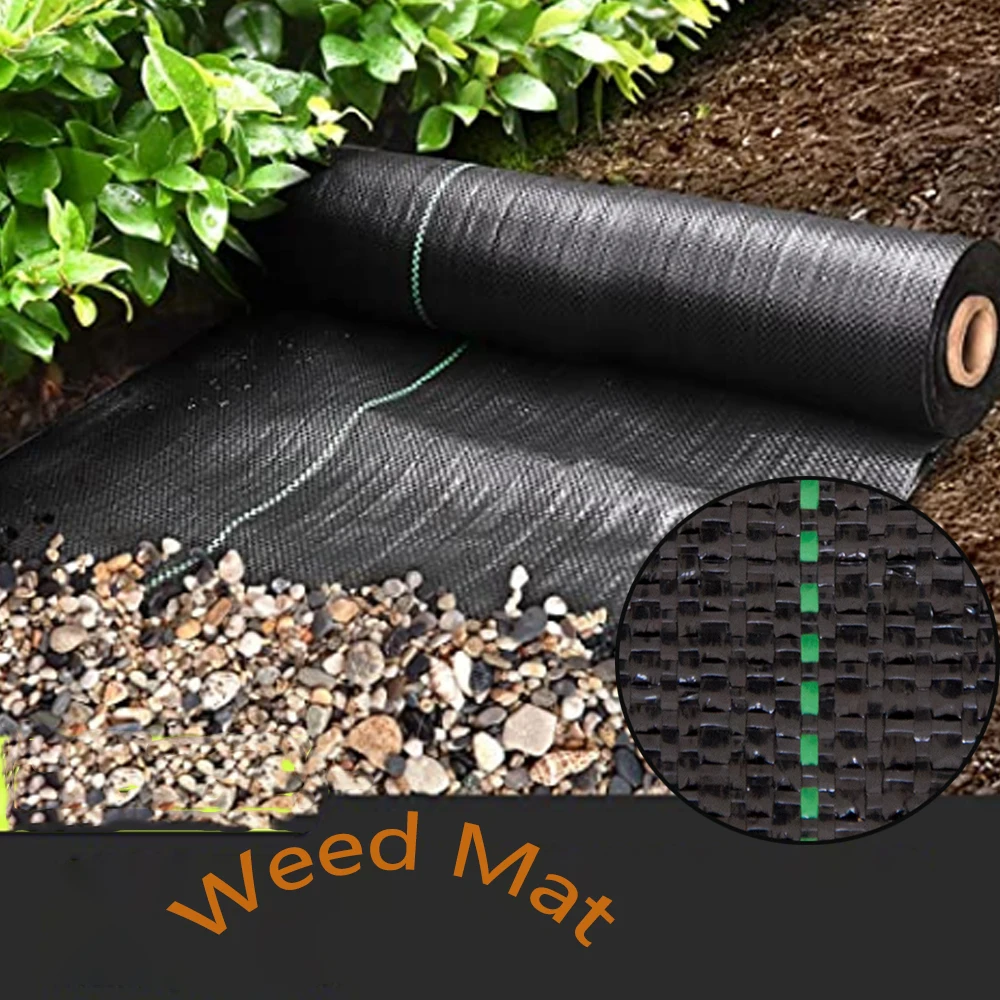 Black White Weed Mat Ground Cover Landscape Fabric Weed Block Mat ...