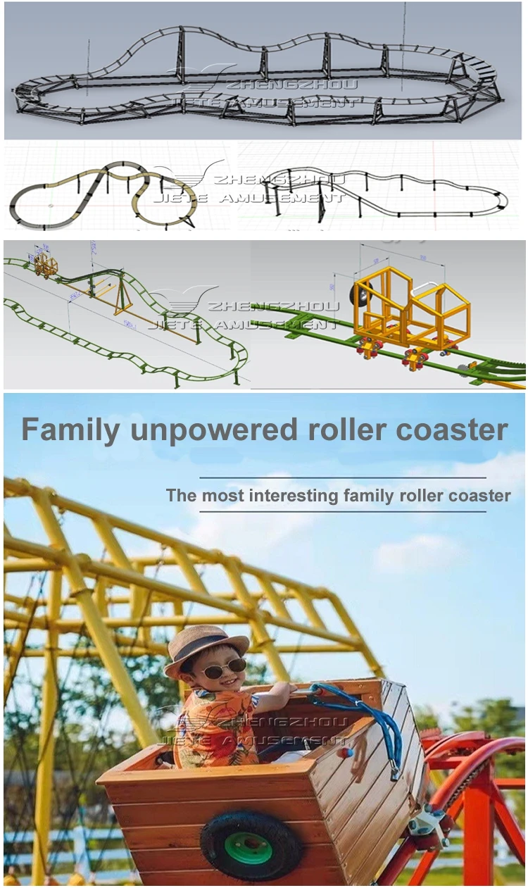 Unpowered sports entertainment parent-child interactive games bicycle Human pedal roller coaster