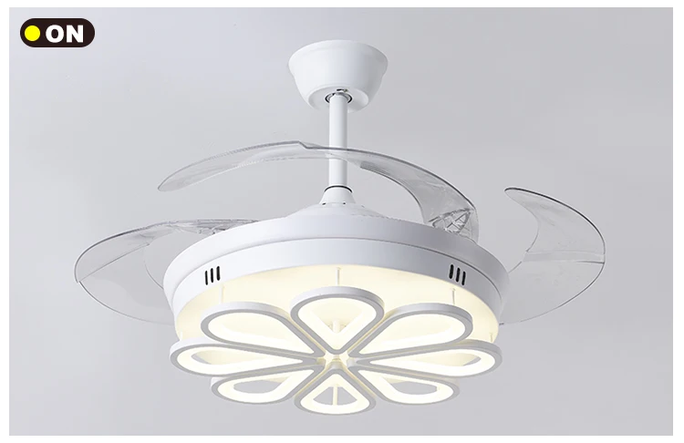 New style  indoor led ceiling fan with light decorative ceiling mounted fan light with remote led fan light