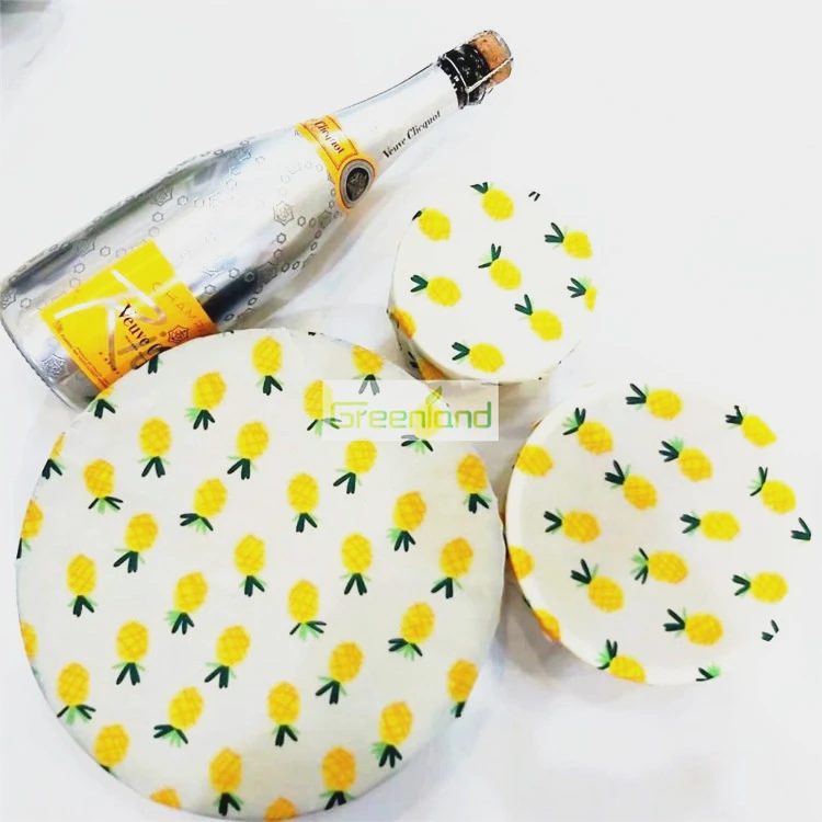 Natural Washable Beeswax food wrap reusable bees wax wrap food OEM ODM