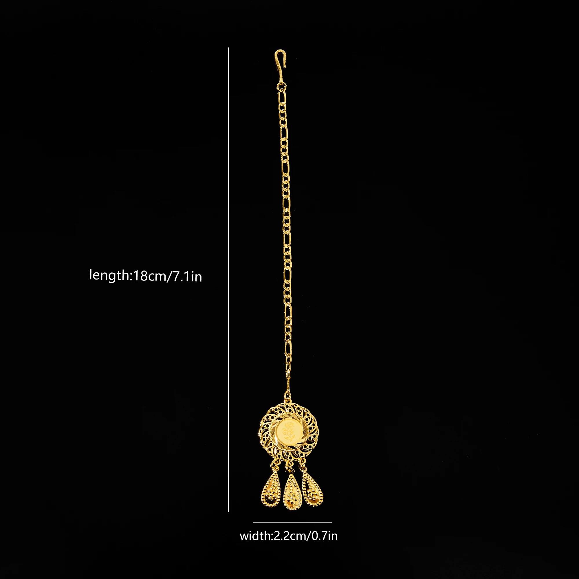 Aesthetic Handmade Gold Plated Copper Fashion Head Jewelry Chain Headdress Chain Stylish Hair Chain Yiyi for Unisex Engagement