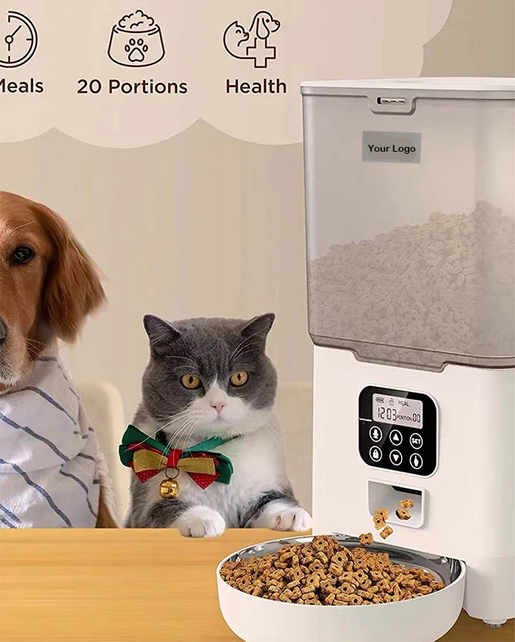 Auto Food Feeder Timer Wifi App Control Voice Record Smart Pet Cat ...