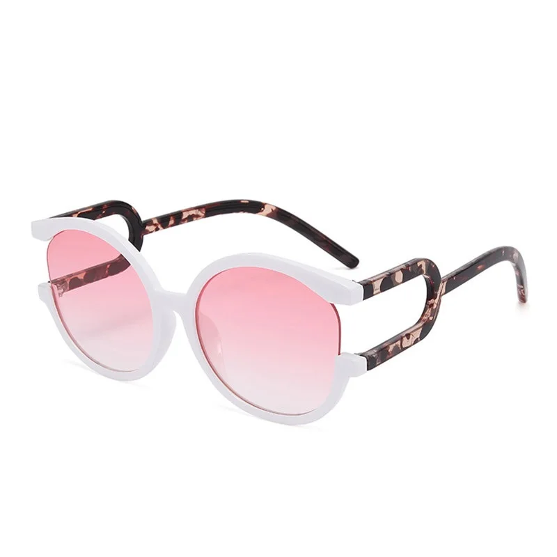 Personality 2025 New Design Round Frame Sunglasses Oversize Plastic UV400 Sunglasses for aperçu 5