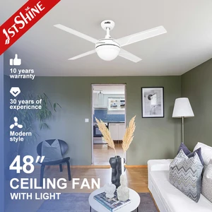 1stshine Ceiling Fan Warehouse 48 Inches Metal Iron Blades Ceiling Fan with Led Light