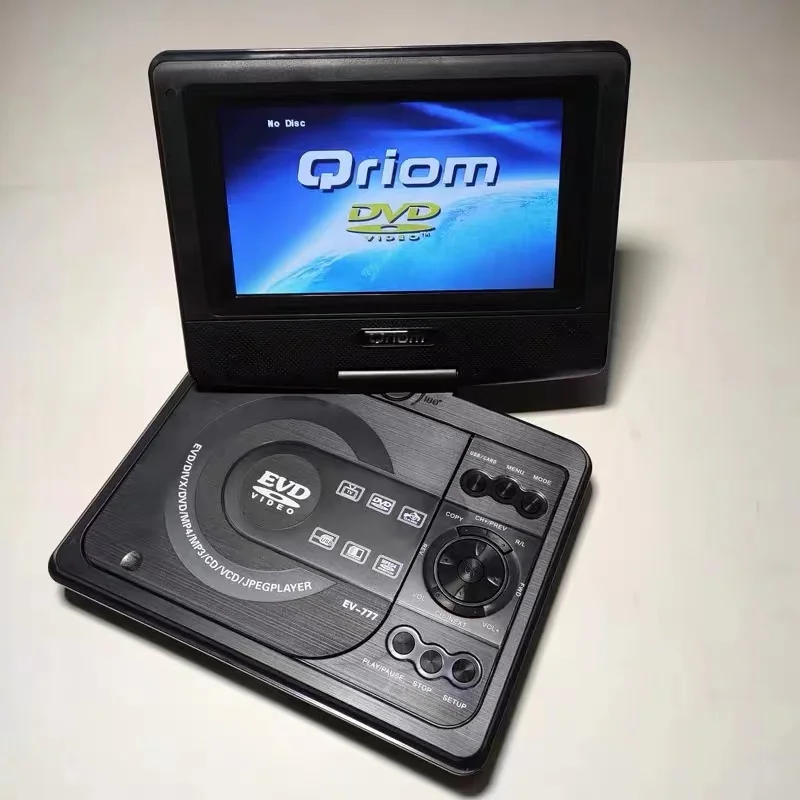 7.5 Inch LED Screen  Rechargeable Battery Analog TV USB FM Portable DVD Player