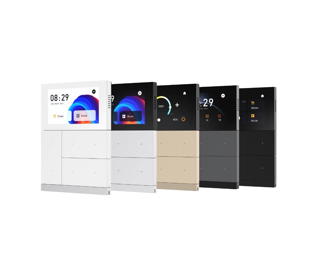 KNX CE ROHS Certificate Support Smart Home Automation Wall Switch Colorful Key Pad  Smart Control Touch Panel