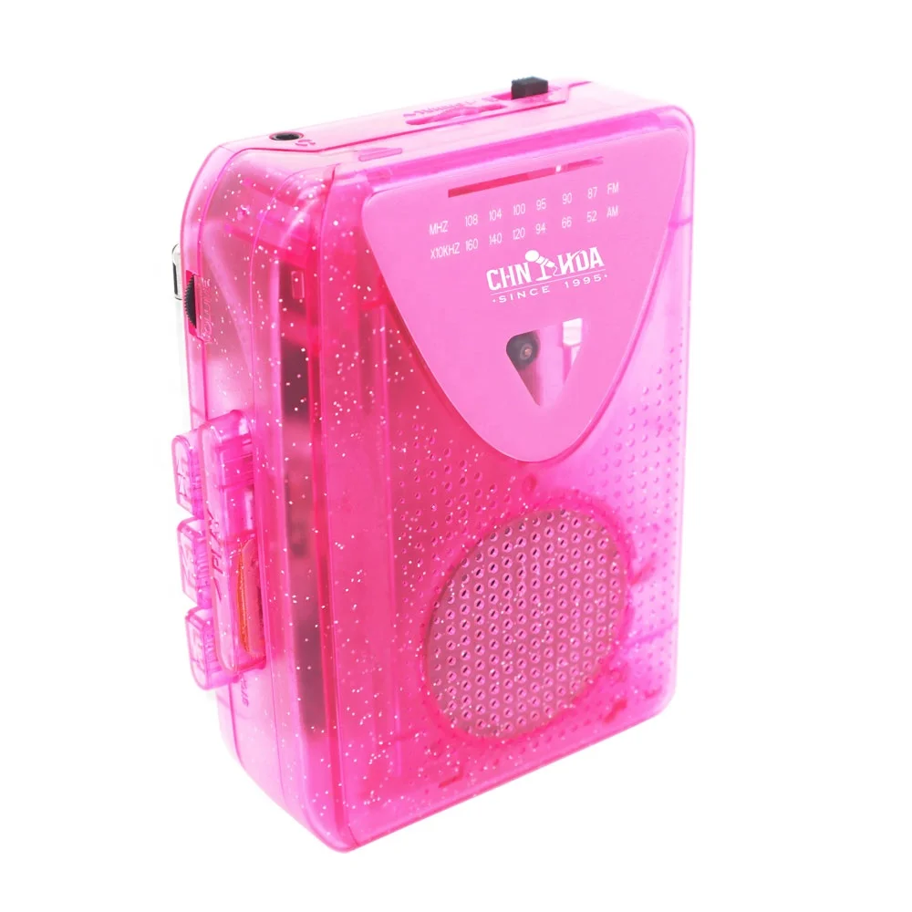 Transparent Cassette Recorder Player Clear Walkman Player with Am Fm Radio Walkman Cassette Player AA BATTERY POWER SUPPLY