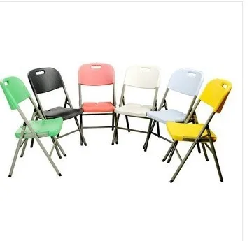 Simple Portable Dining Table and Chair Portable Backrest Outdoor Leisure Conference Plastic Folding Chairs