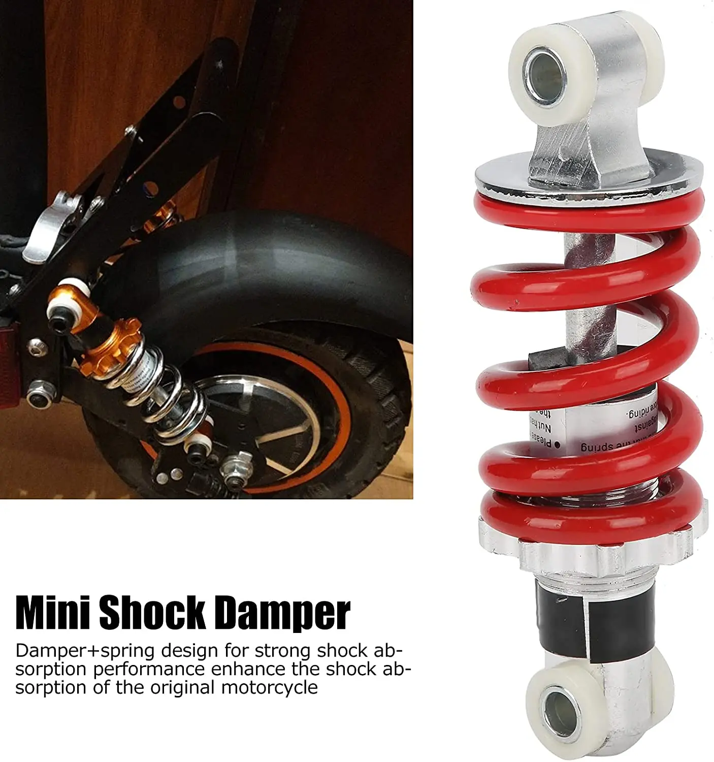 Универсальные красные амортизаторы для мотоциклов 125 мм
