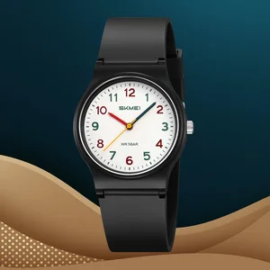 Trending Korean Fashion Watches Minimalist High-End Solid Color Quartz Watch Model 2549 Plastic Glass Dial