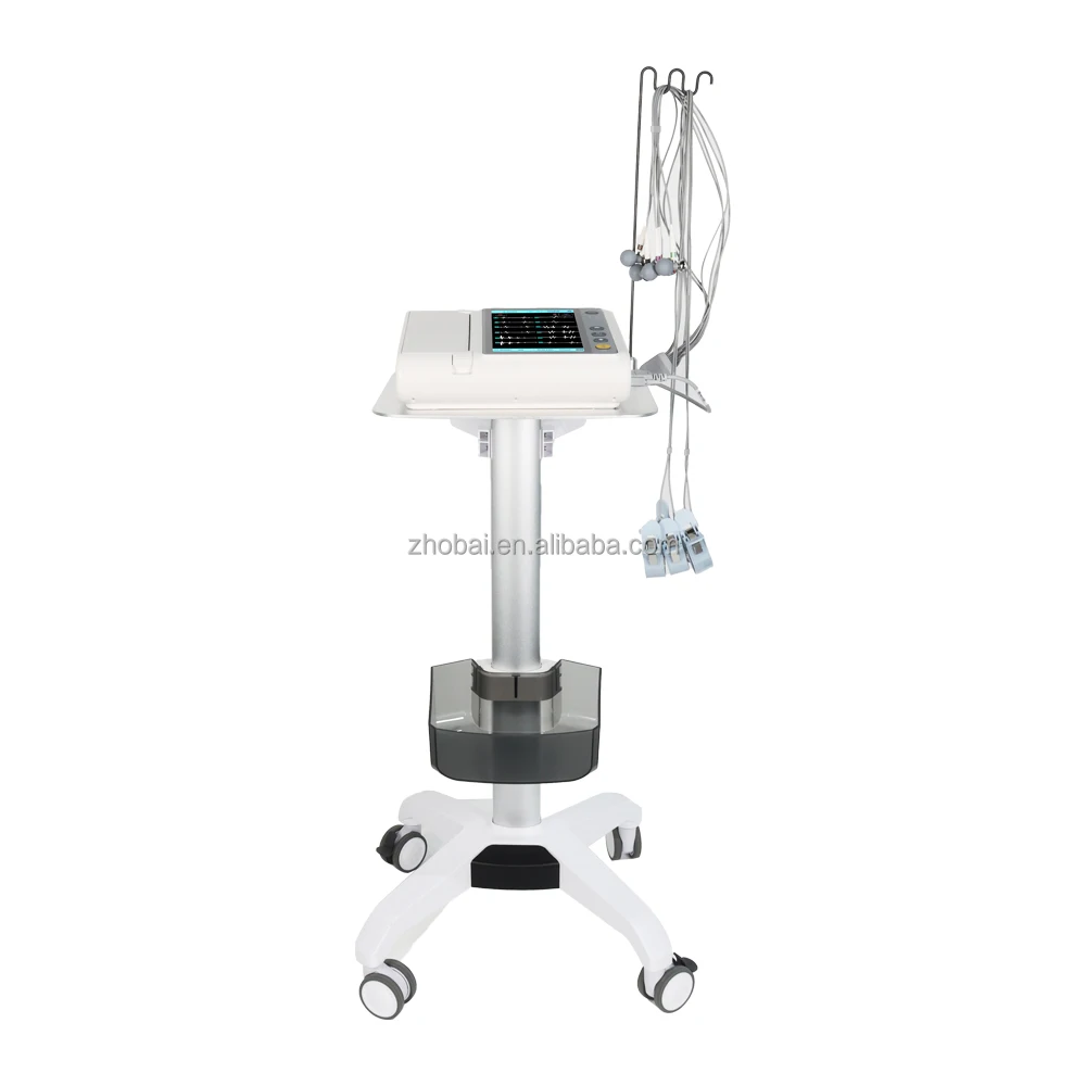 All One VESA Hospital Trolley Mobile Medical Laptop Cart with Cable Winder Storage Arm Dental Workstation for Hotel Outdoor Use 4