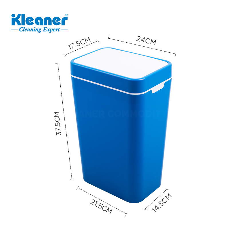 Kleaner Modern Public Rectangular Trash Plastic Medium Garbage Cans