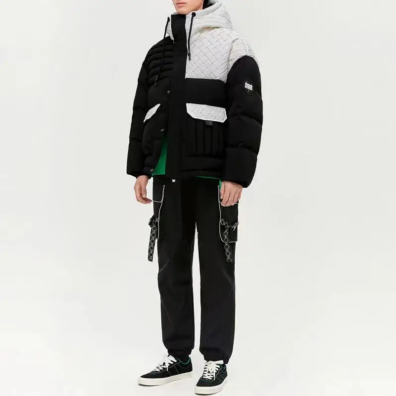 Custom Heavy Weight Men's Winter Puffer Jacket with 100% Polyester Shell for Outdoor Warmth