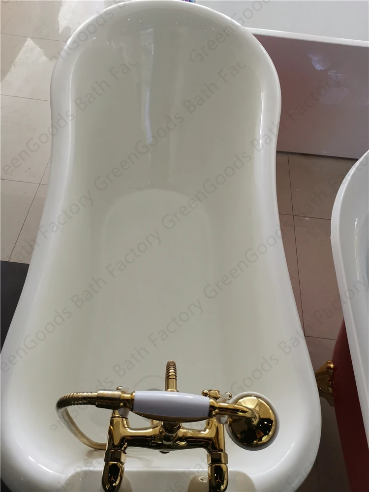 European Style Royal Acrylic Freestanding Soaking Clawfoot Tub