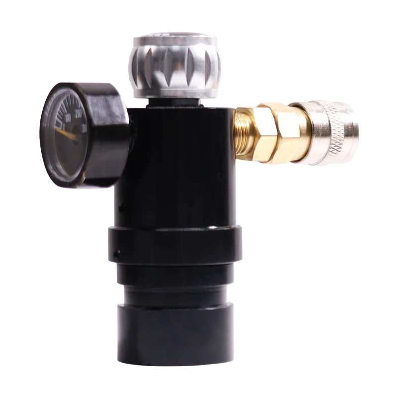 Adjustable HPA Micro MR GEN2 Regulator W/US Foster Coupler & Remote Hose 200psi Adjustable HPA Micro MR GEN2 Regulator W/US Foster Coupler & Remote Hose 200psi