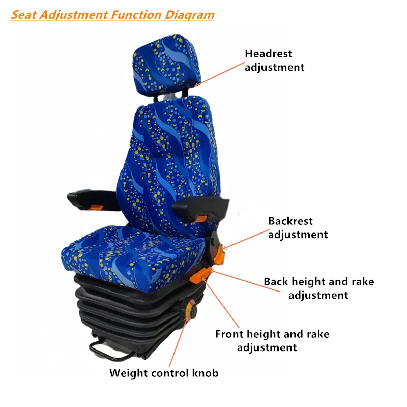 Tractor Seat Agricultural Mechanical Suspension Seat Construction Machinery Excavator Driver