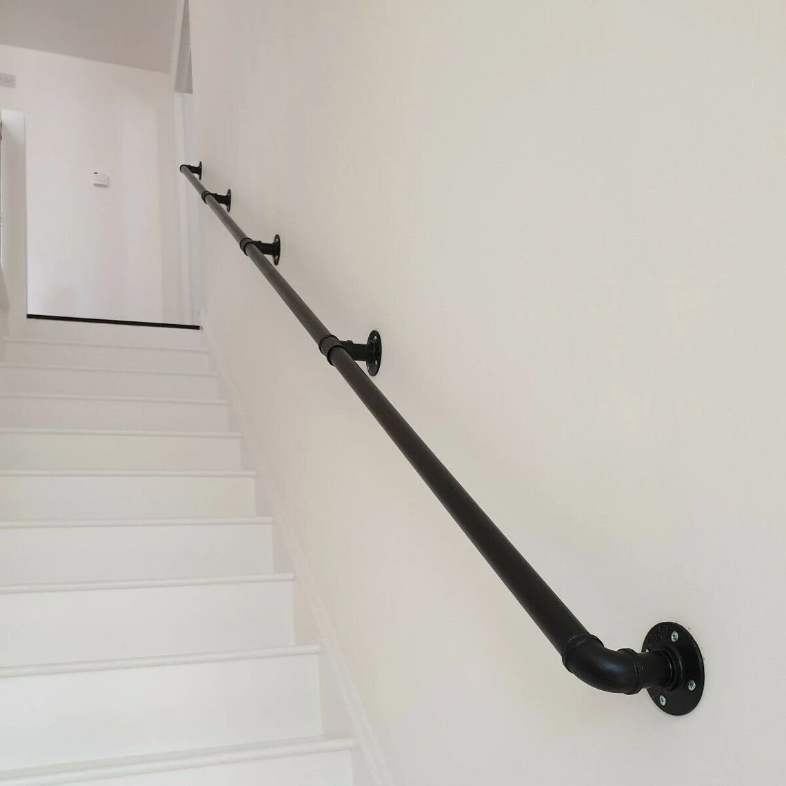 Metal Industrial Pipe Handrail Wall Mount - Industrial Iron Pipe Grab