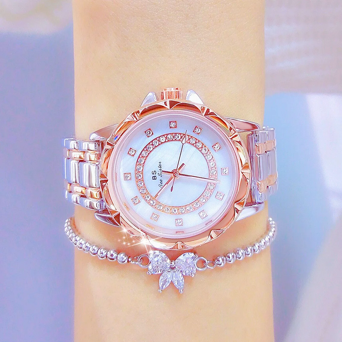 Diamond Women Luxury Brand Watch 2021 Elegant Rhinestone