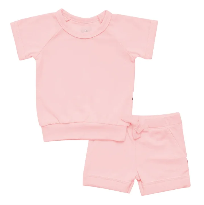 Hongbo 2023 Summer Kids Clothing Bamboo Jersey Baby Jumper Jogger Set