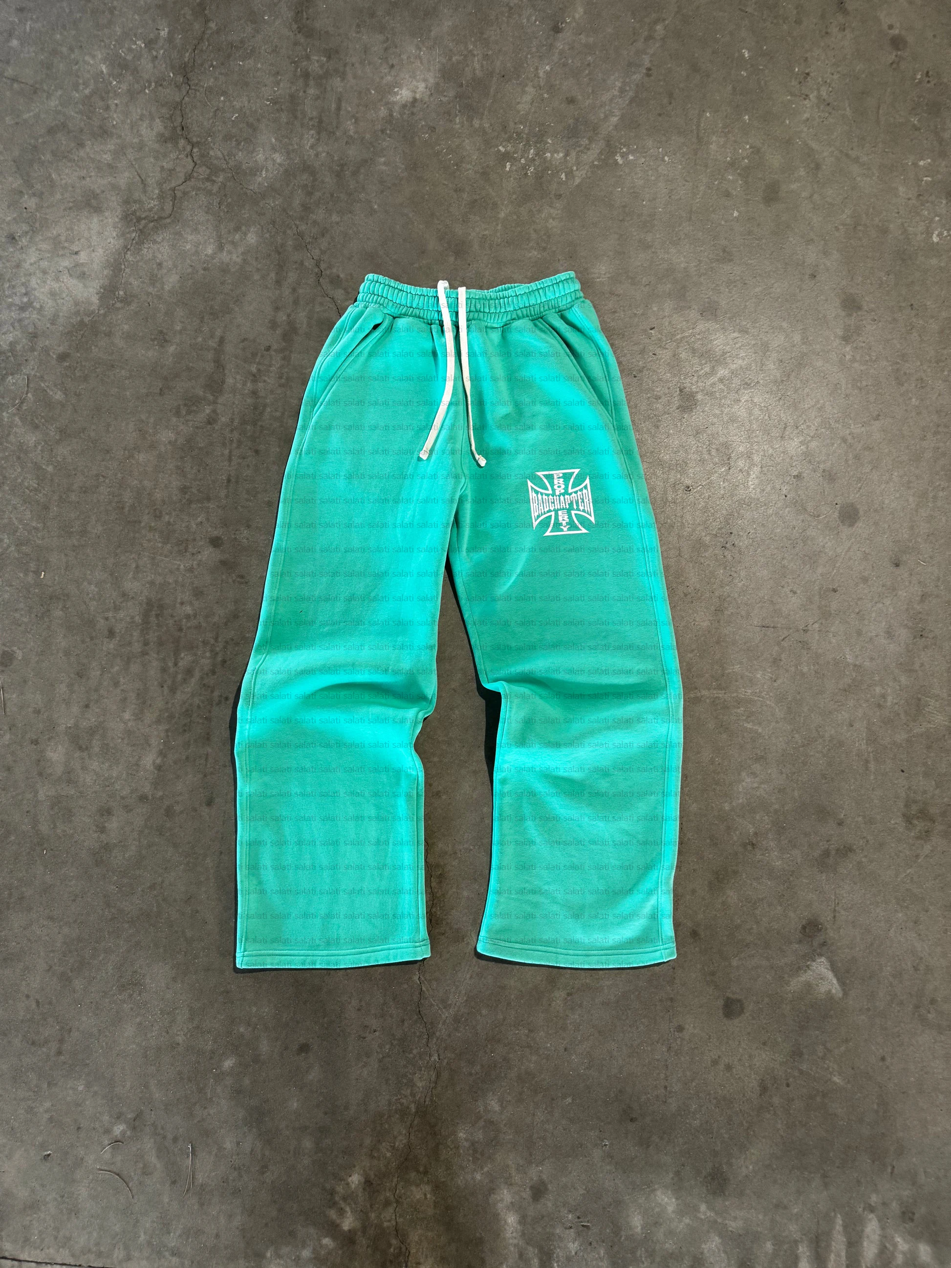 Track Jogger Stacked Pant Custom Heavyweight 500 GSM Fleece Cotton Print Logo Wide Leg Baggy Sweat Trouser Flared Sweatpants Men gallery 8