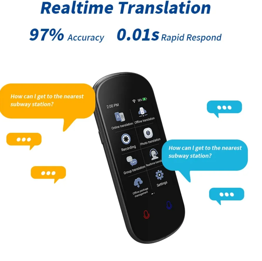 VORMOR Z2 Portable Translator - Instant AI Voice & Photo